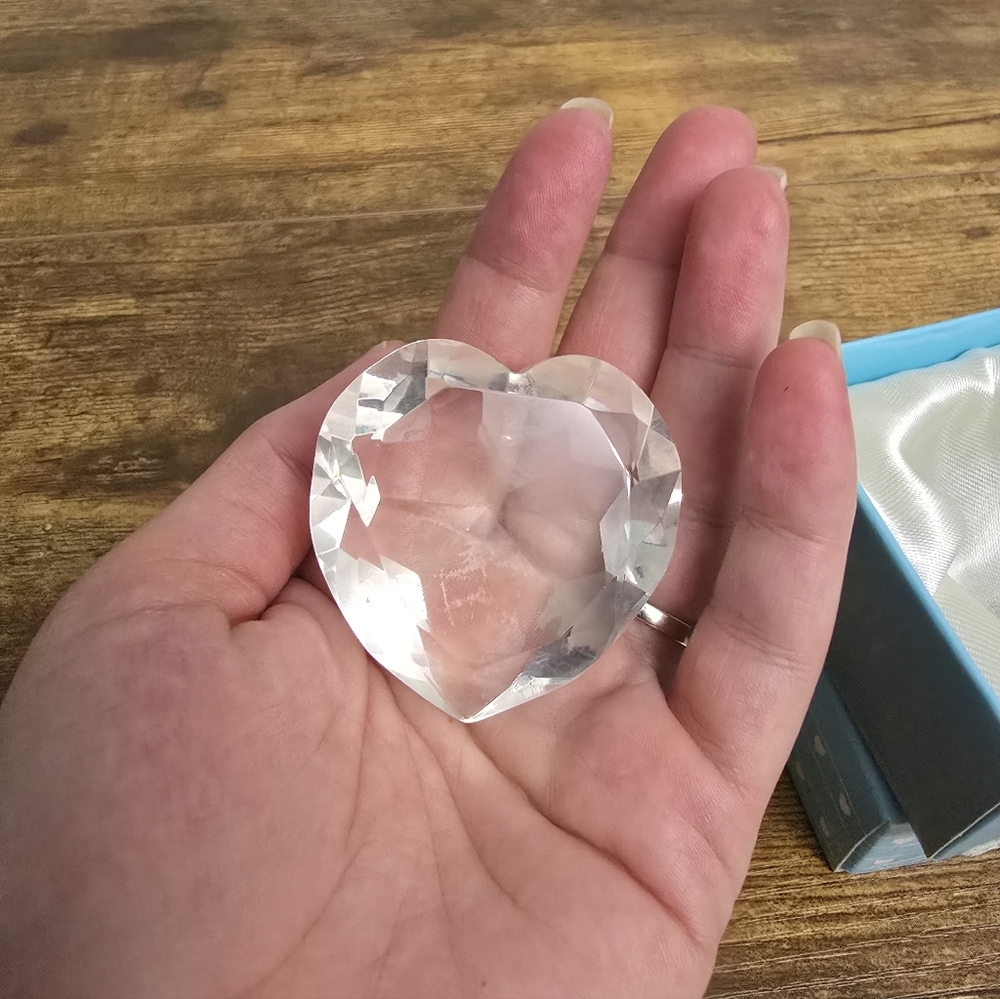Crystal Heart Paperweight